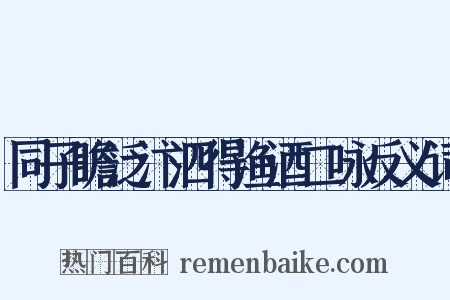 同子瞻泛汴泗得渔酒二咏反义词是什么意思的图片